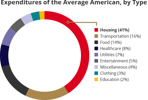 Expenditures of the Average American, by Type