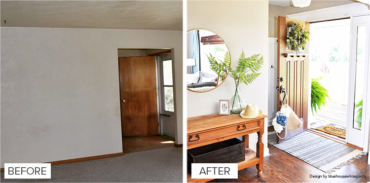 Online Interior Design How It Works Stuccco Modern Staircase Before And After Entry