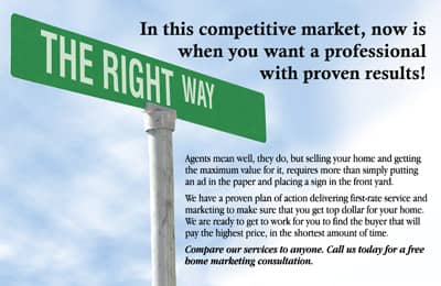 Example postcard for agents wanting more real estate listings