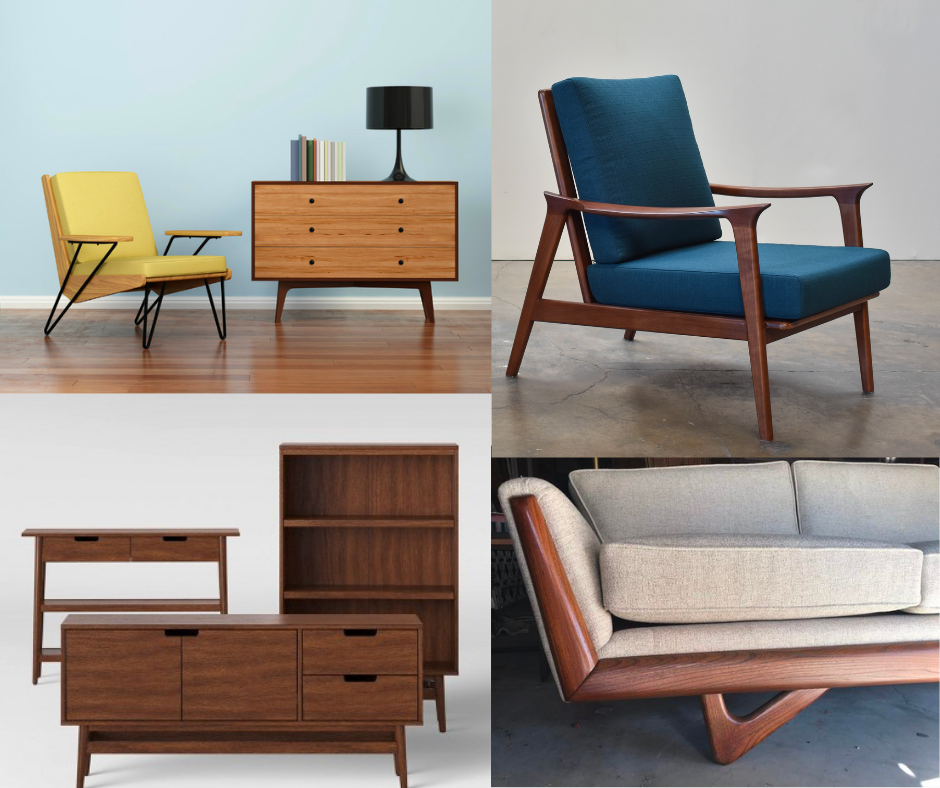 Example of mid-century modern furniture types