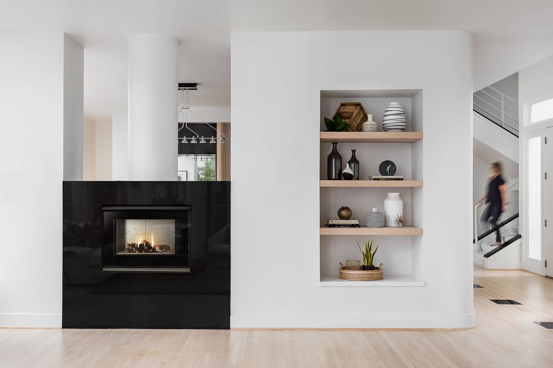 Modern fireplace interior design