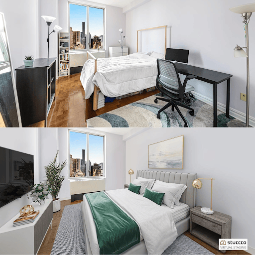 virtual staging before and after
