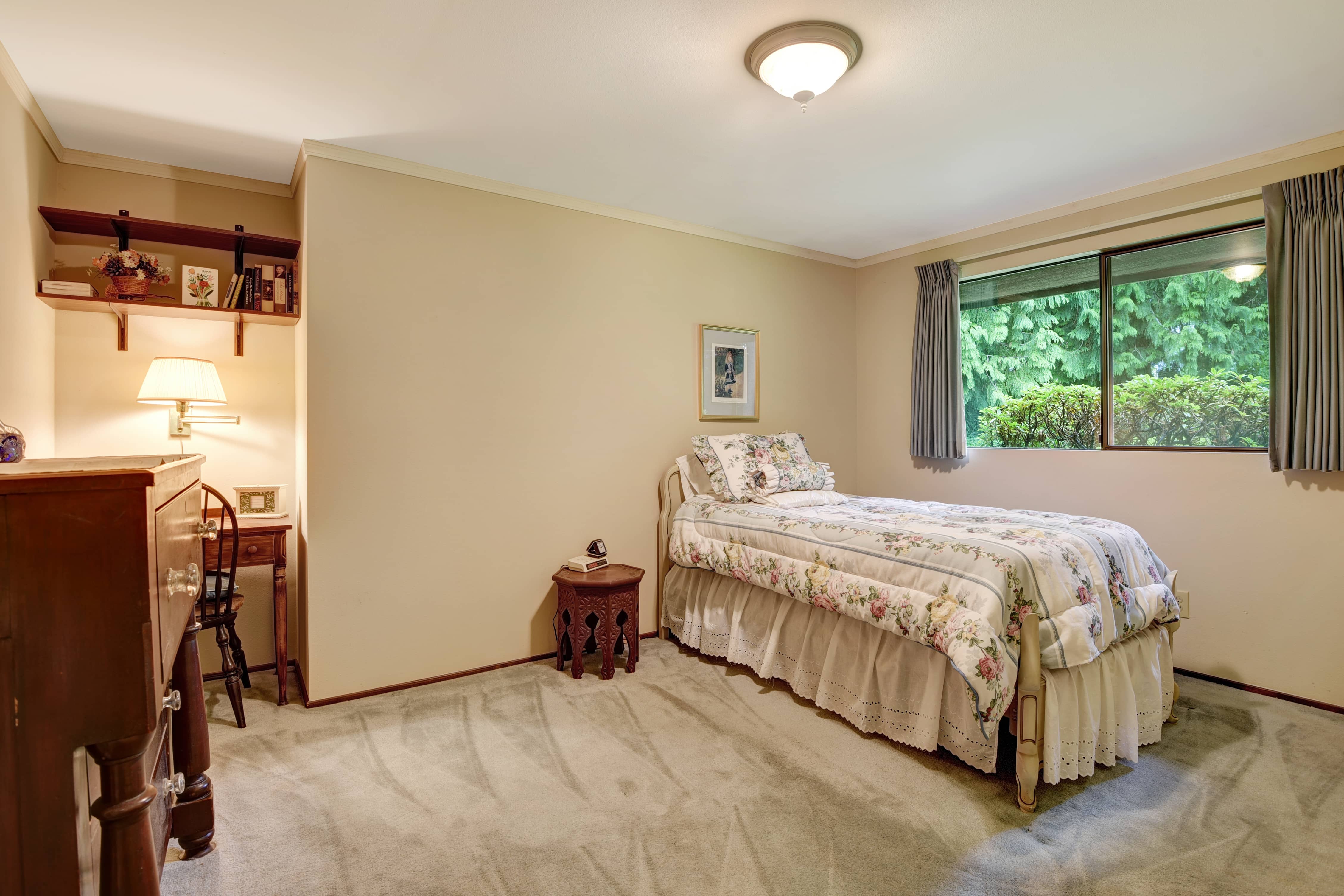 Guest bedroom before and after virtual home staging