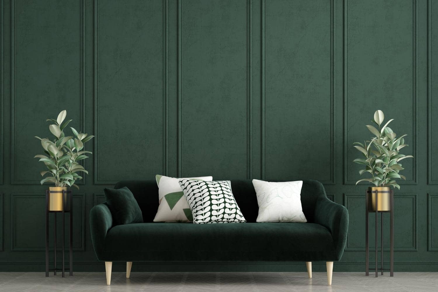 Green living room inspiration, visual interest in furniture, add contrast