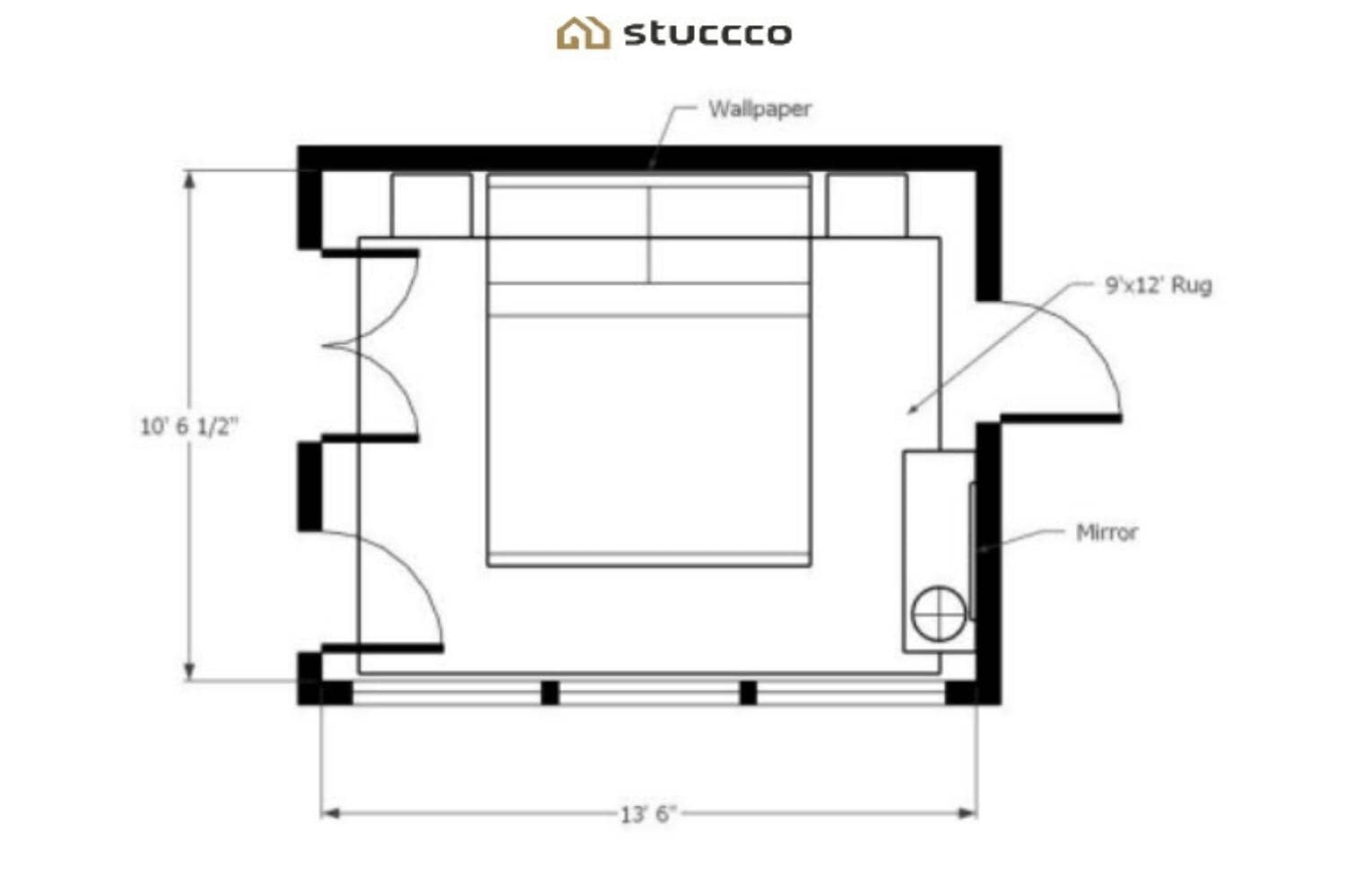 Planning bedroom design floor plan layout