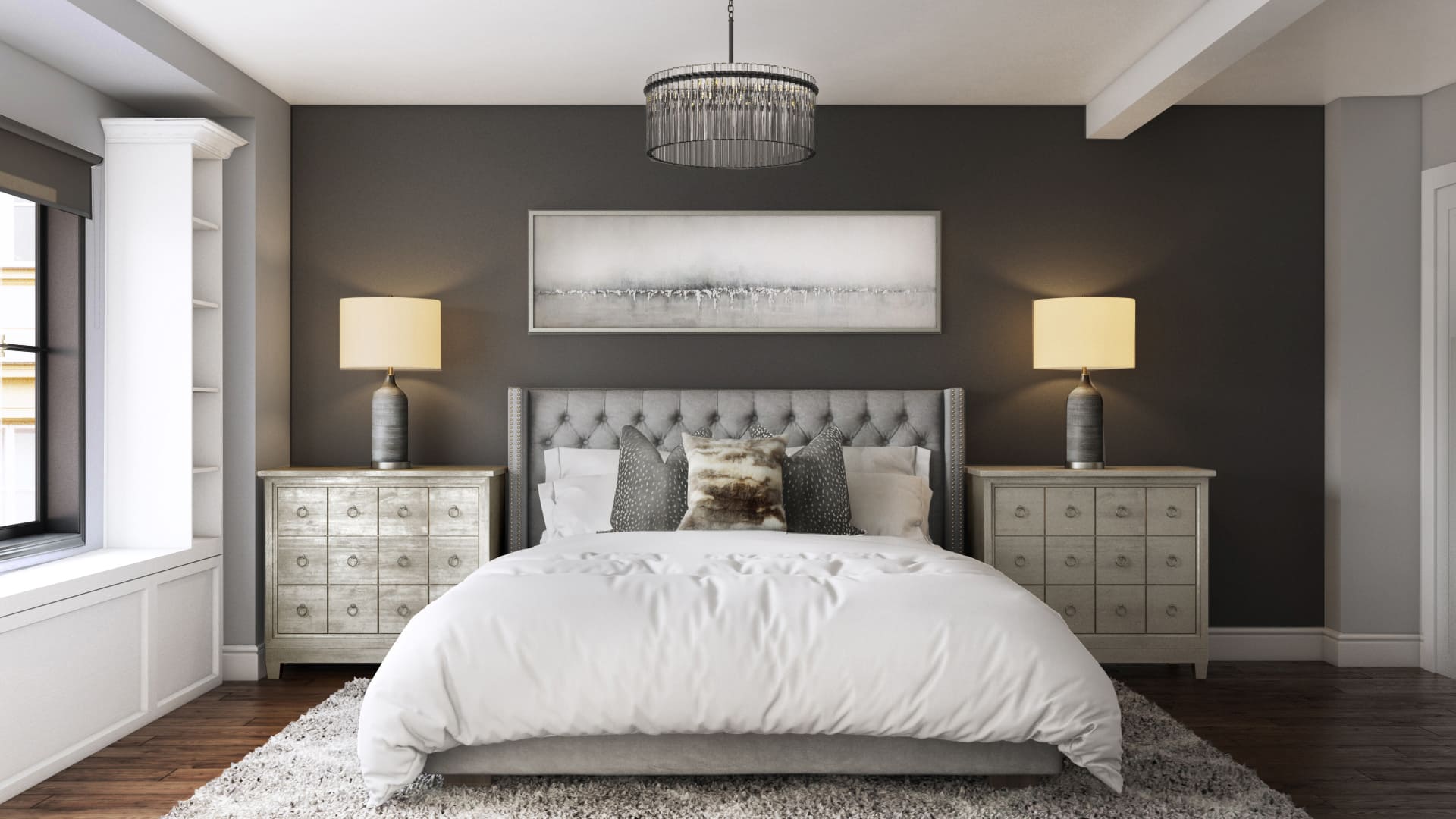 neutral guest bedroom