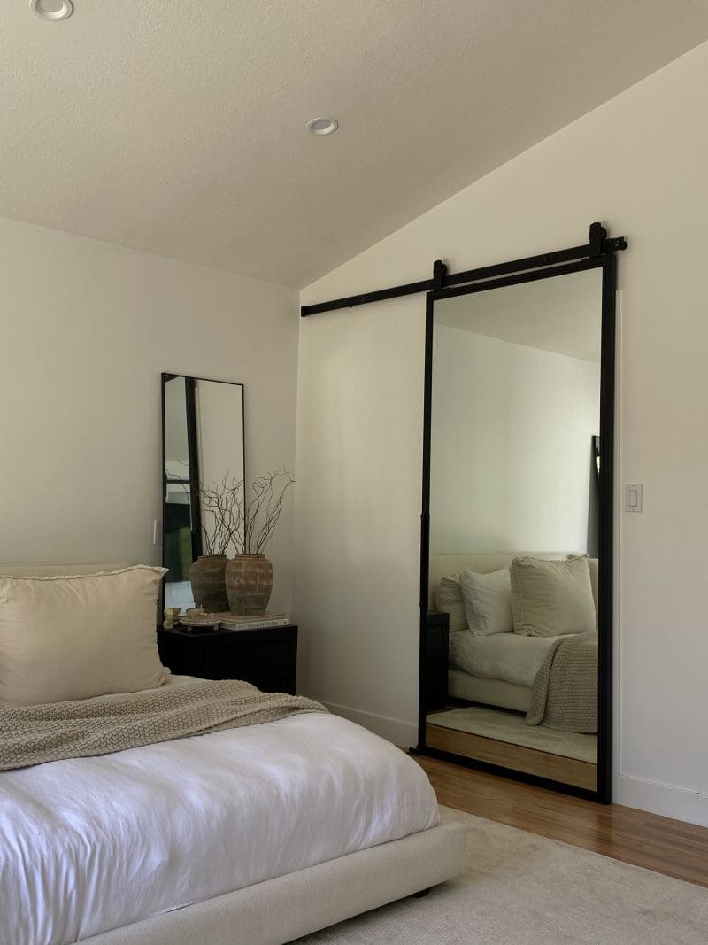 mirror on bedroom door
