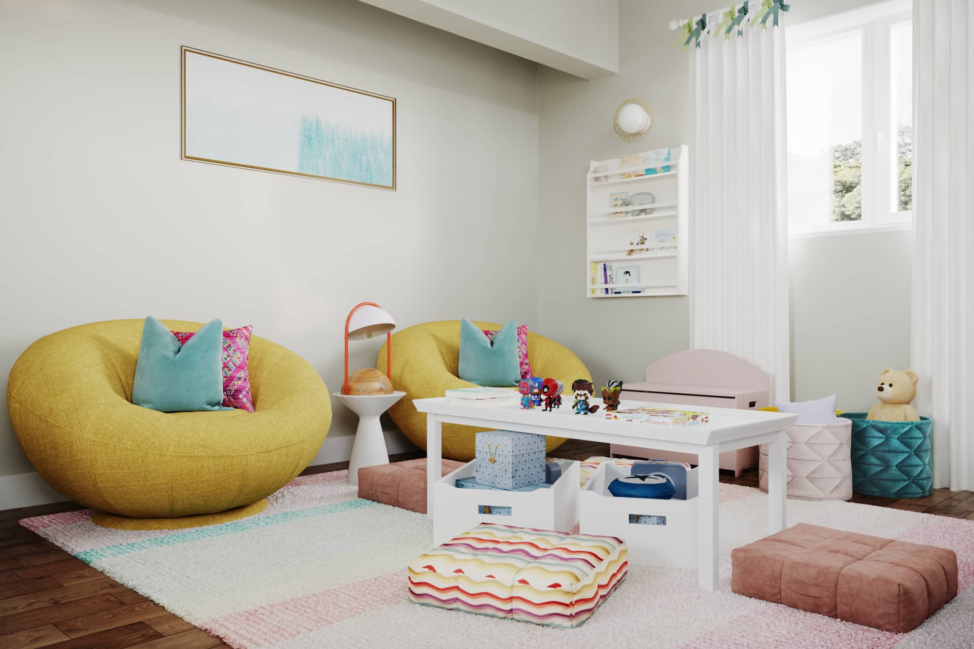 Modern playroom design Stuccco online interior design