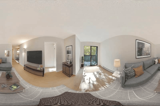 360 degree tour of rooms in real estate listing