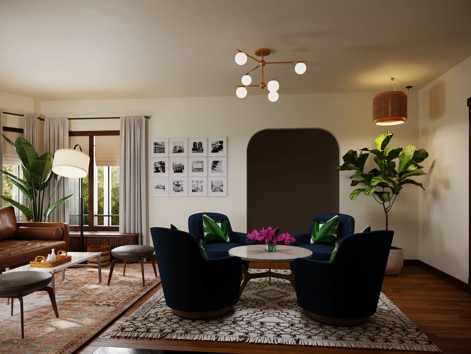 Eclectic and Scandinavian Stuccco online interior design