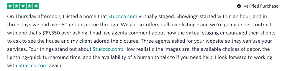 Stuccco virtual staging review