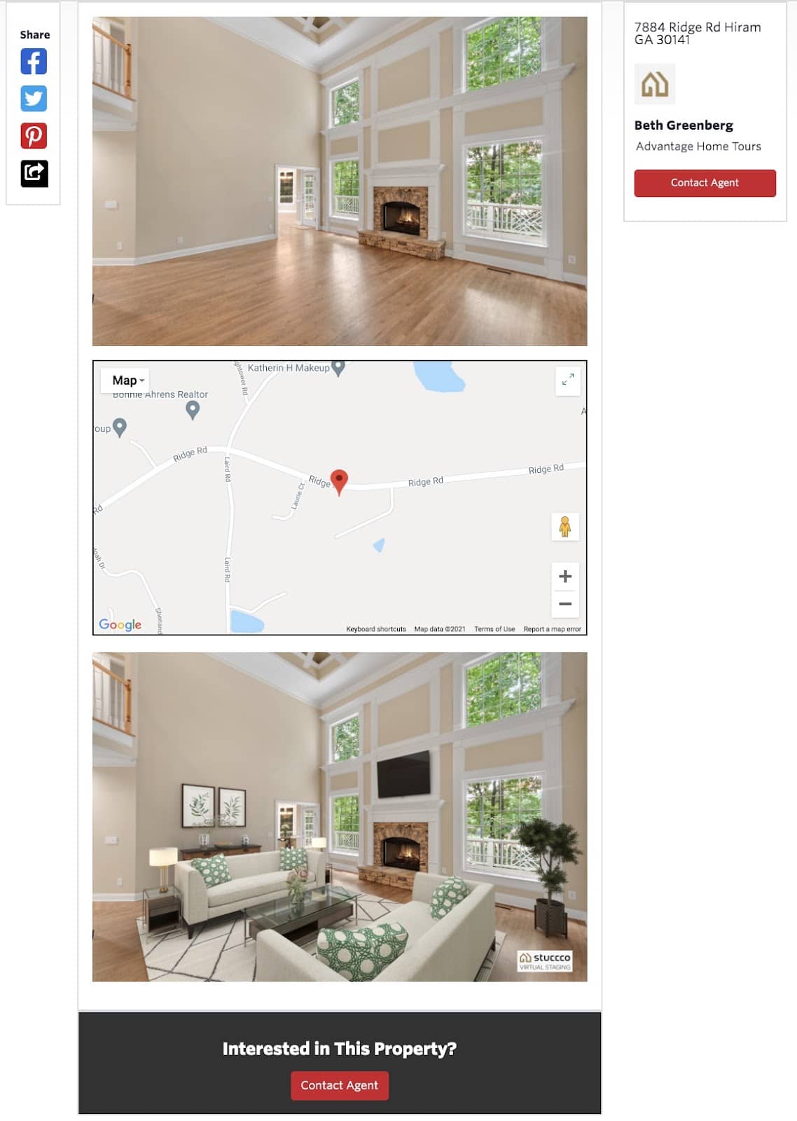 Sample single property website from Stuccco