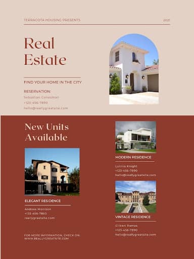 Real estate listing marketing flyer