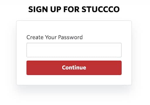Sign up Stuccco