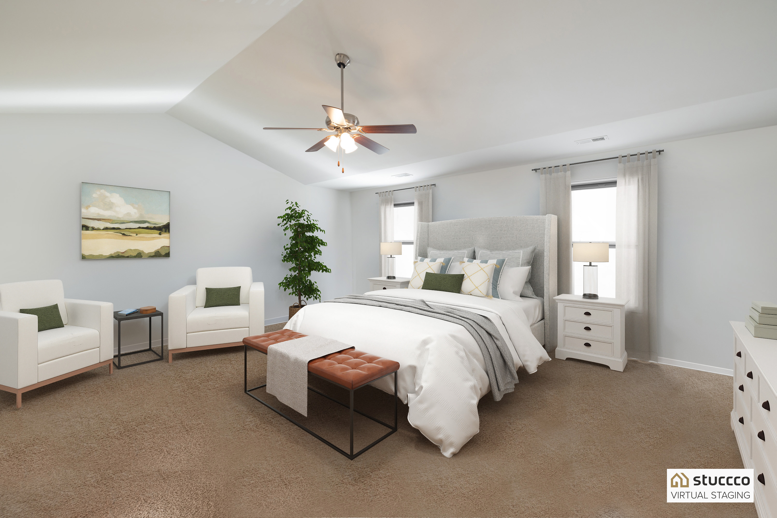 home staging master bedroom example