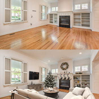 Virtual staging holiday example