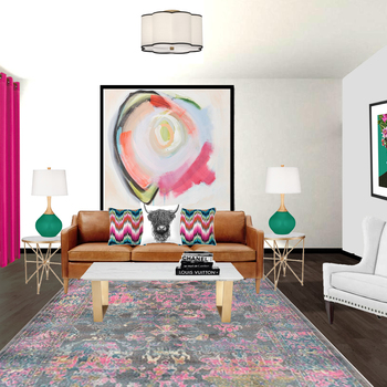 Cheerful, eclectic NYC Living Room 