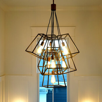Bright and beautiful staircase light fixture