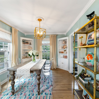 Eclectic Colorful Dining Room