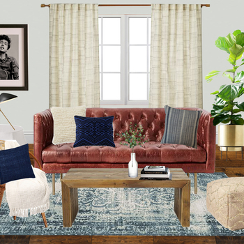 Mid-century Eclectic Living Room