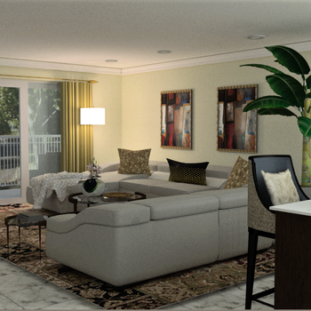 Classic elegant living room, Sunrise,Florida