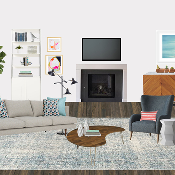 Sophisticated Transitional Modern Living Room