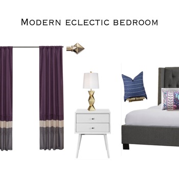 Modern Eclectic bedroom design.